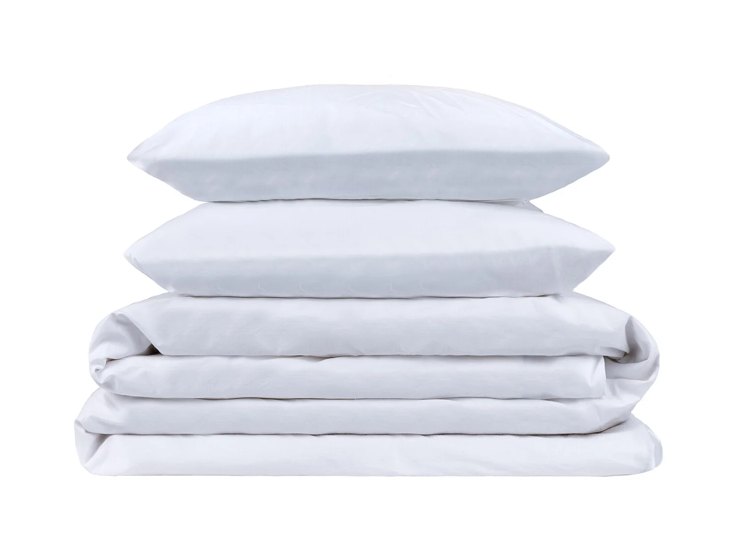 Set dekbedovertrek 100% katoen ademend 200 thread count wit