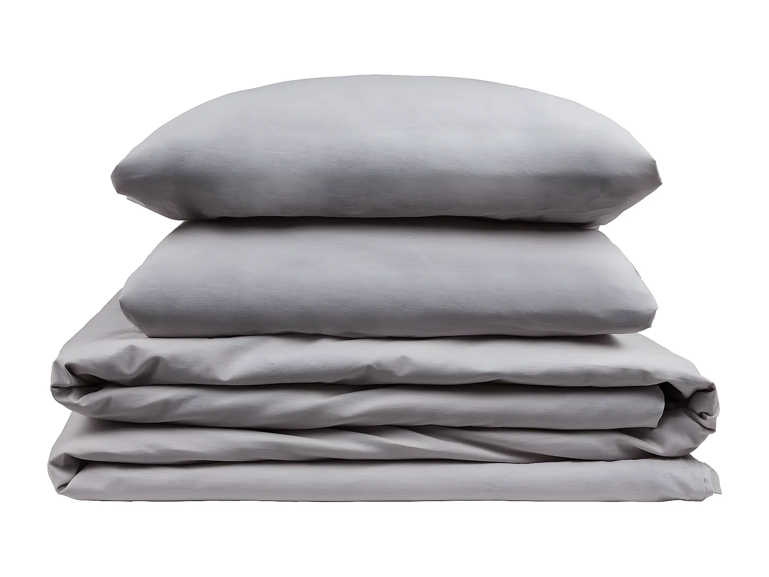 Parure de lit avec housse de couette 100% coton respirant 200 fils au pouce Gris