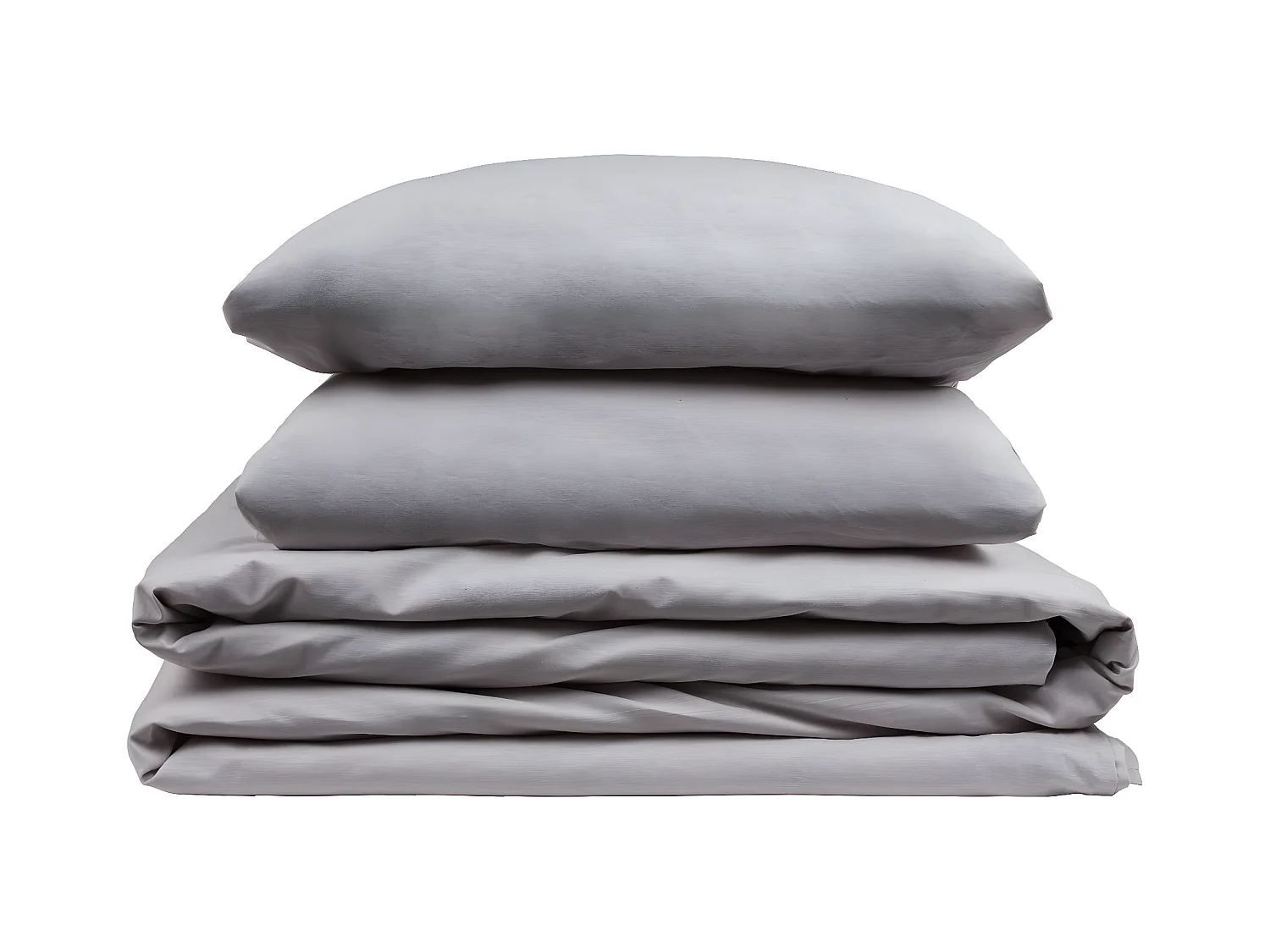 Set dekbedovertrek 100% katoen ademend 200 thread count grijs