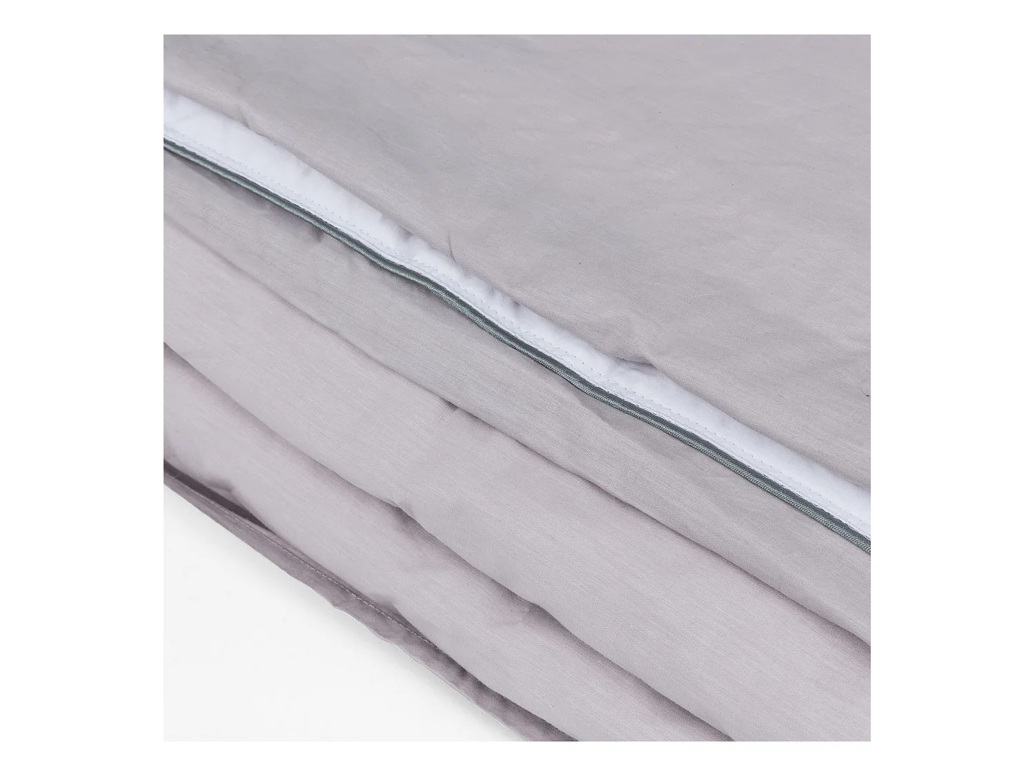 Set dekbedovertrek 100% katoen ademend 200 thread count grijs