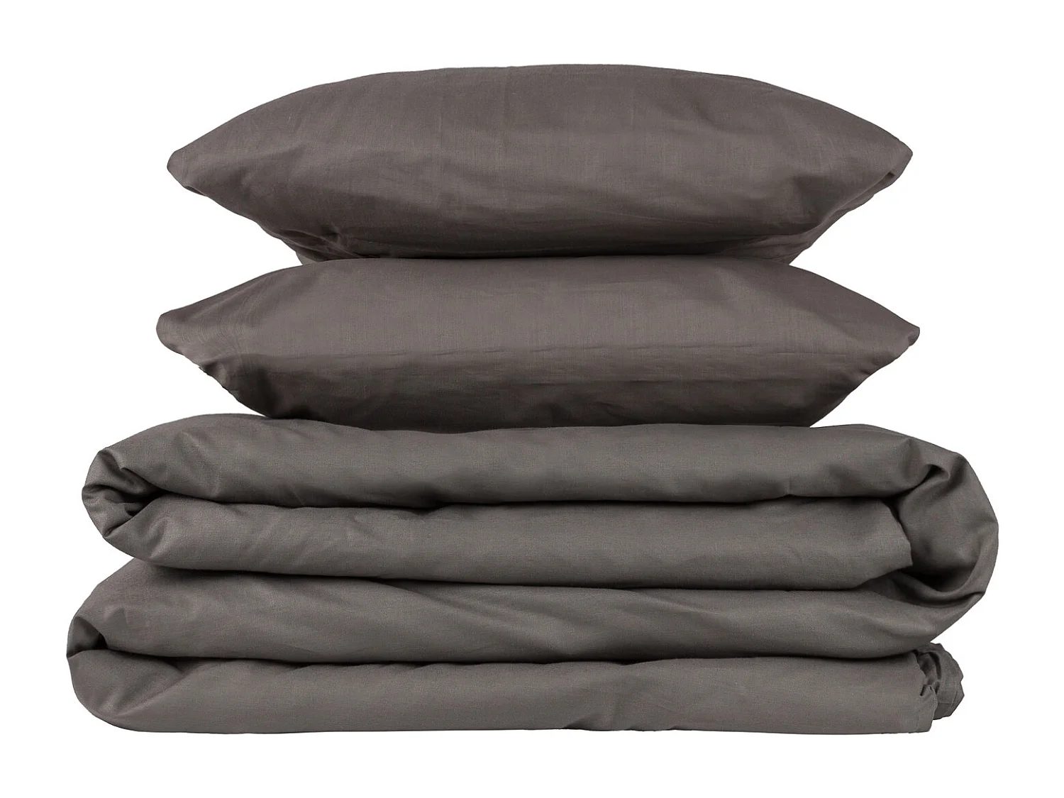 Set dekbedovertrek 100% katoen ademend 150 thread count grijs