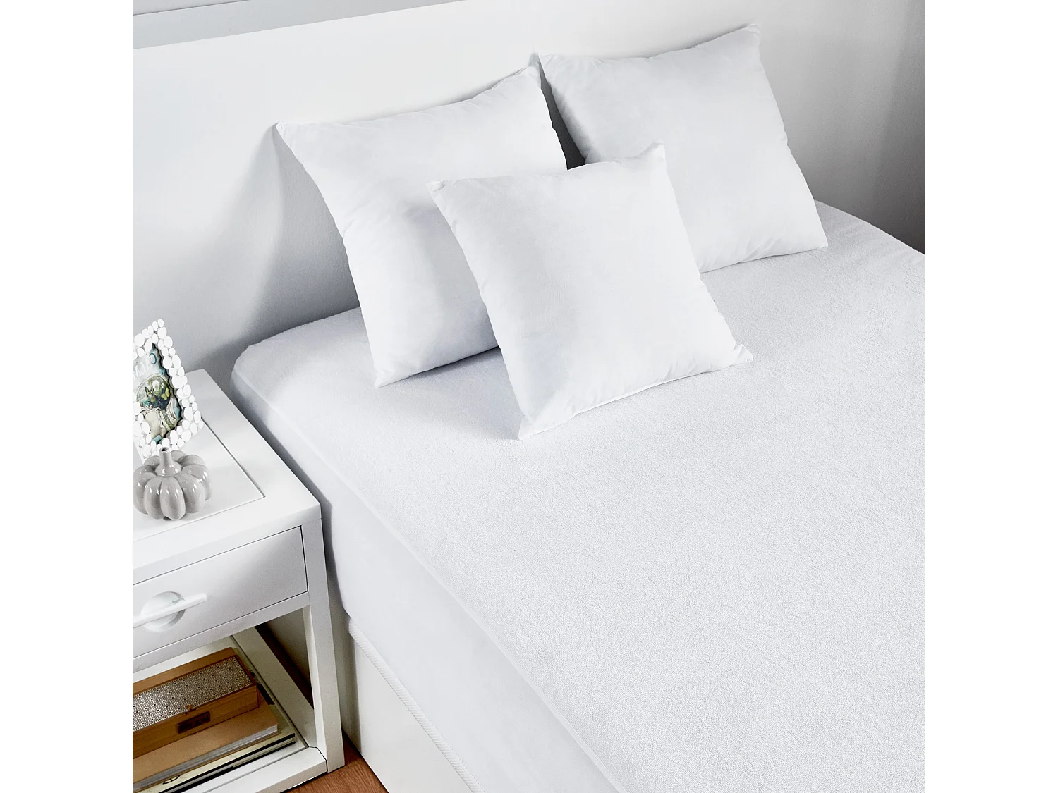 Protector de colchón 150x196cm| PIKOLIN HOME| Algodón Rizo| 32cm