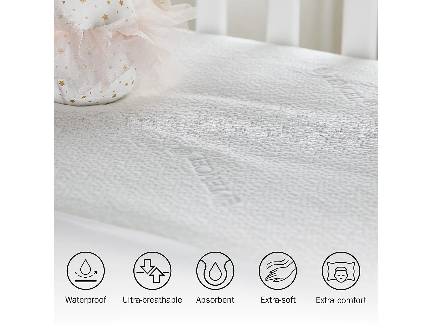 Protège-matelas de 135 x 196 cm en tENCEL™ et polyester de 3 cm - FRESH de PIKOLIN HOME