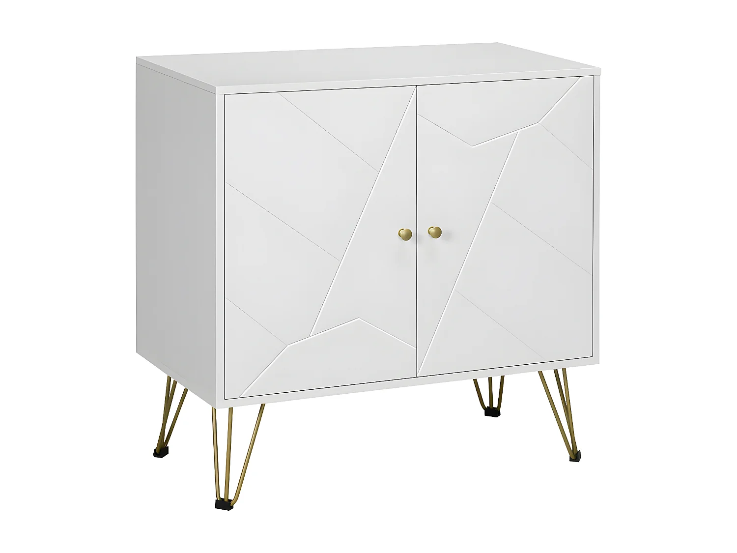 Buffet graphique OSTER blanc et doré