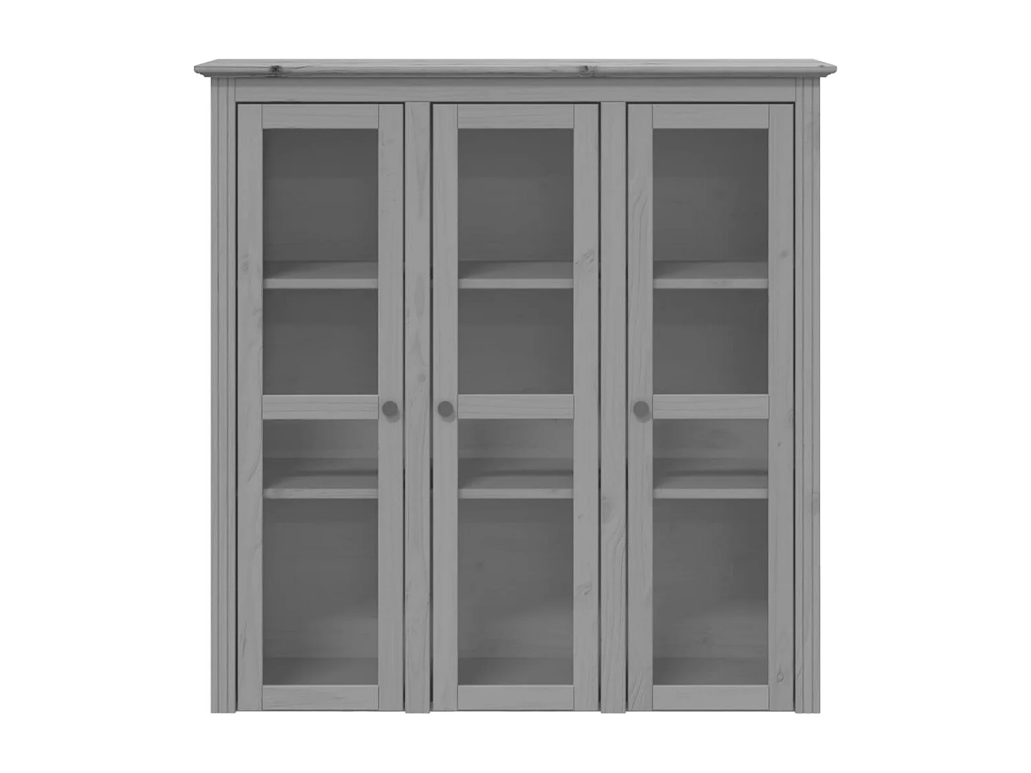 Buffet BODO gris 115,5x43x200,5 cm bois massif de pin
