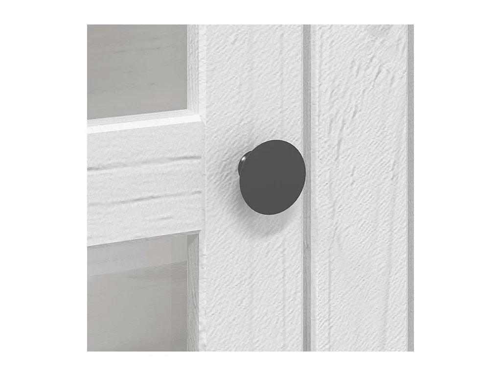 Buffet BODO blanc et marron 115,5x43x200,5cm bois massif de pin