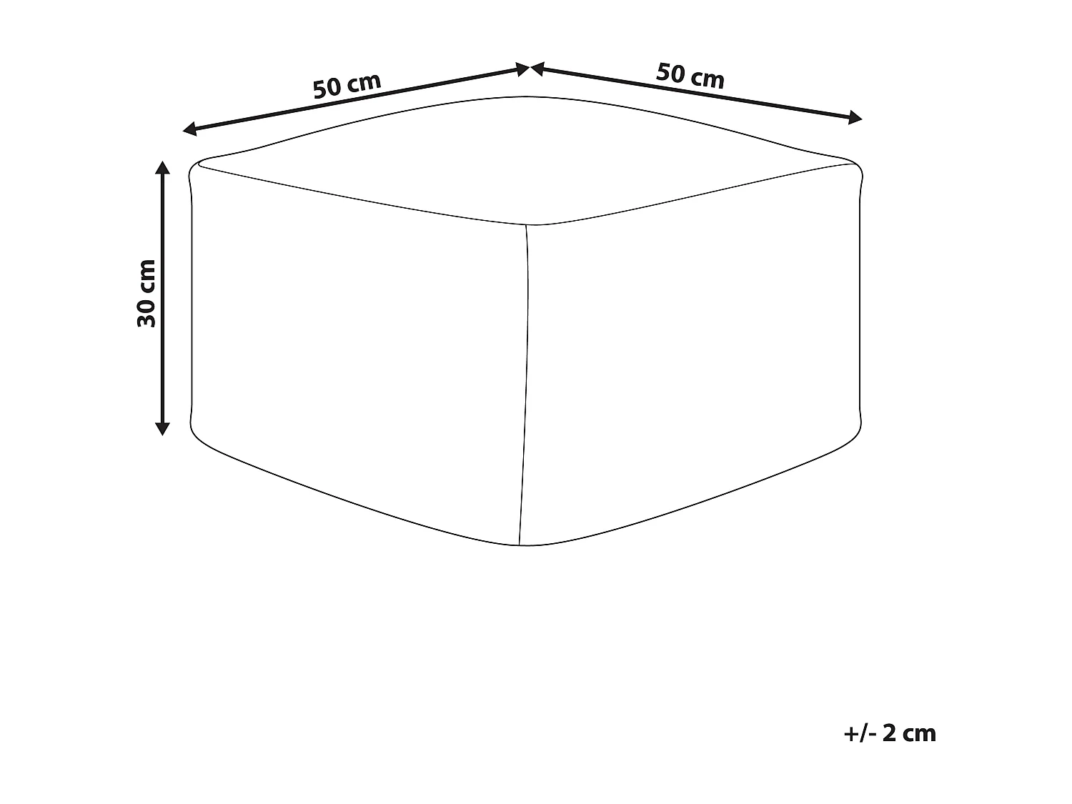 Pouf GAJAN Tissu Blanc
