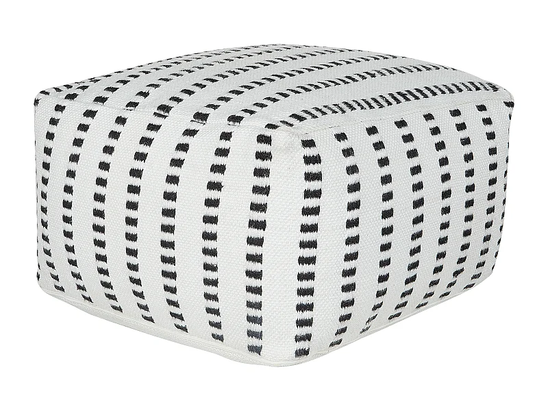 Pouf GAJAN Tissu Blanc