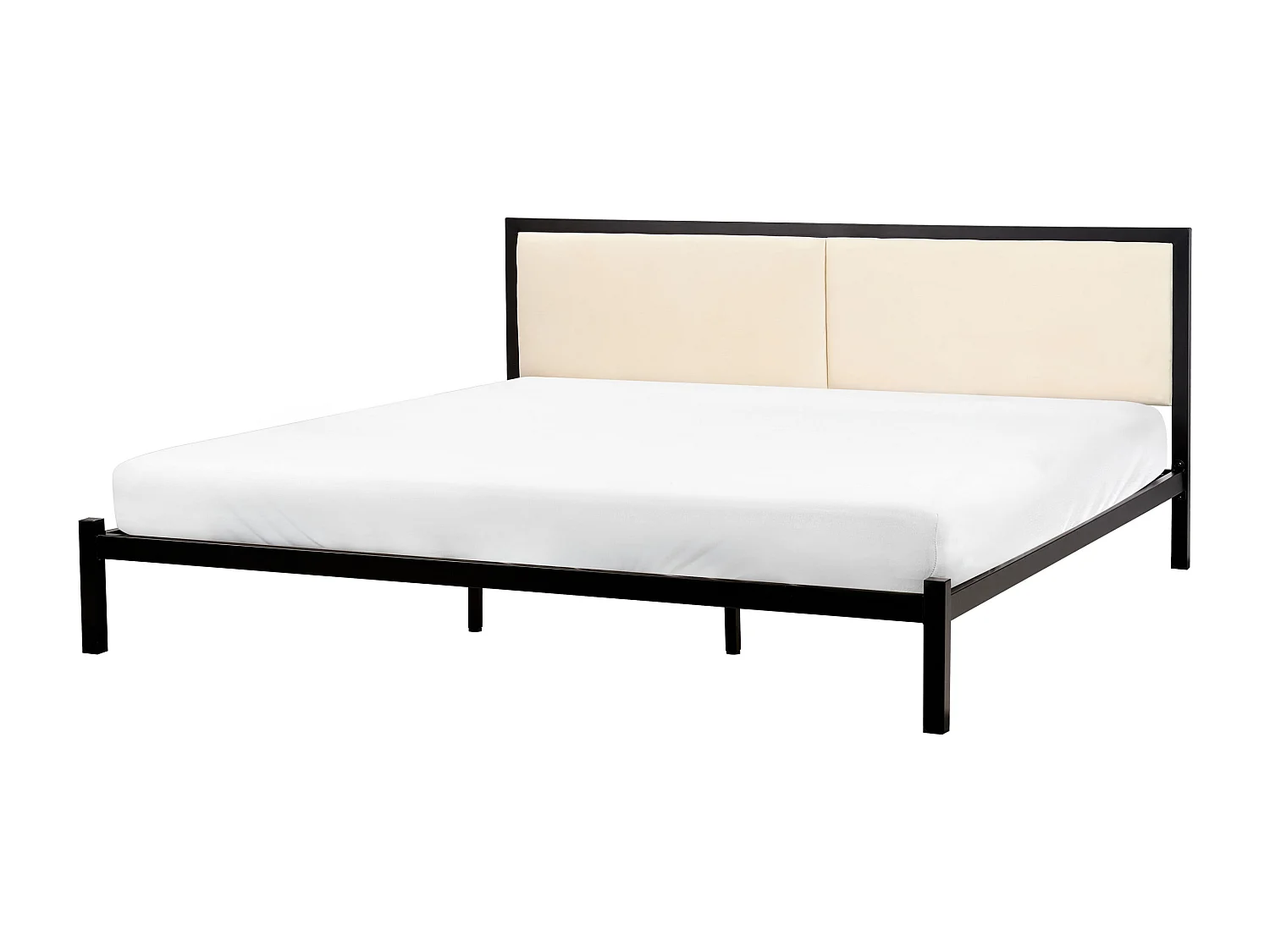 Cama Metal CLAMART 180 x 200 cm Beige claro
