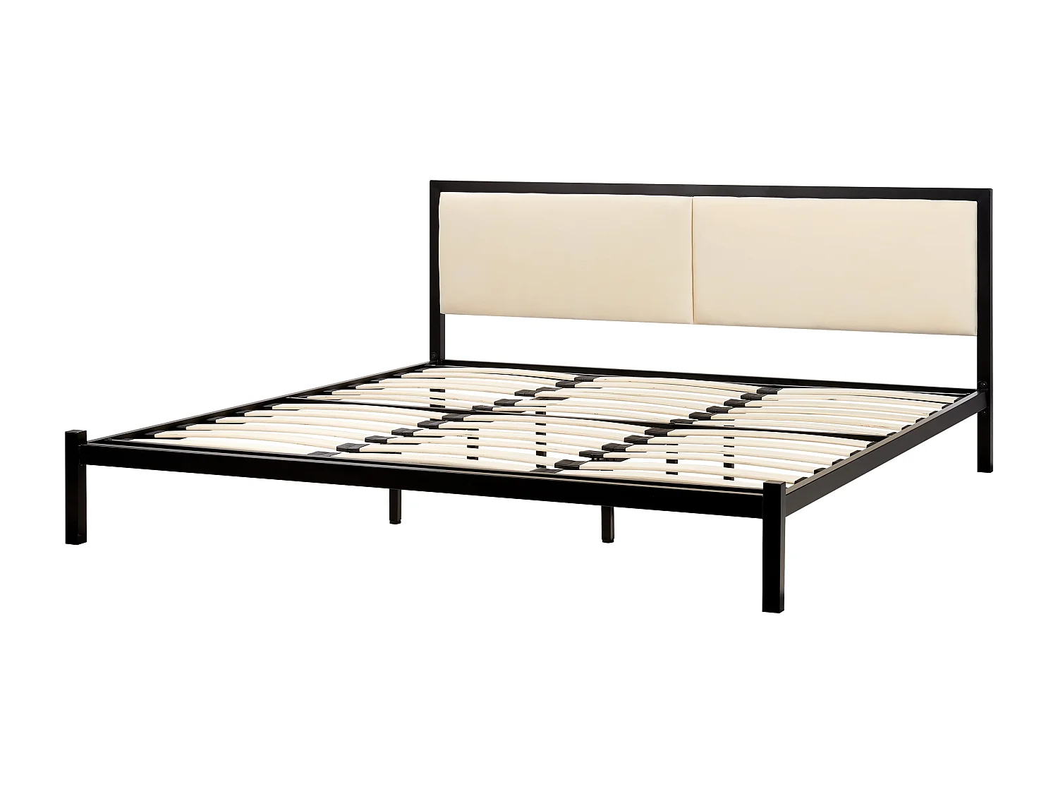 Cama Metal CLAMART 180 x 200 cm Beige claro