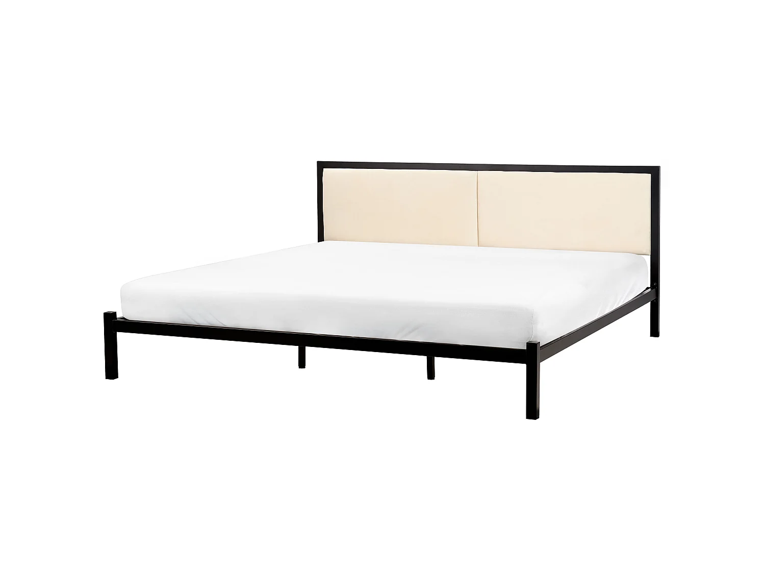 Letto Metallo CLAMART 180 x 200 cm Beige chiaro