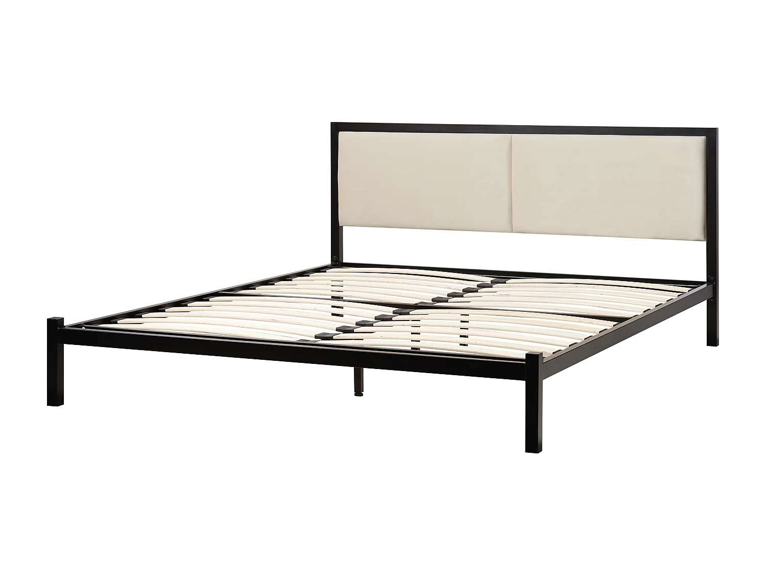 Cama Metal CLAMART 160 x 200 cm Creme claro