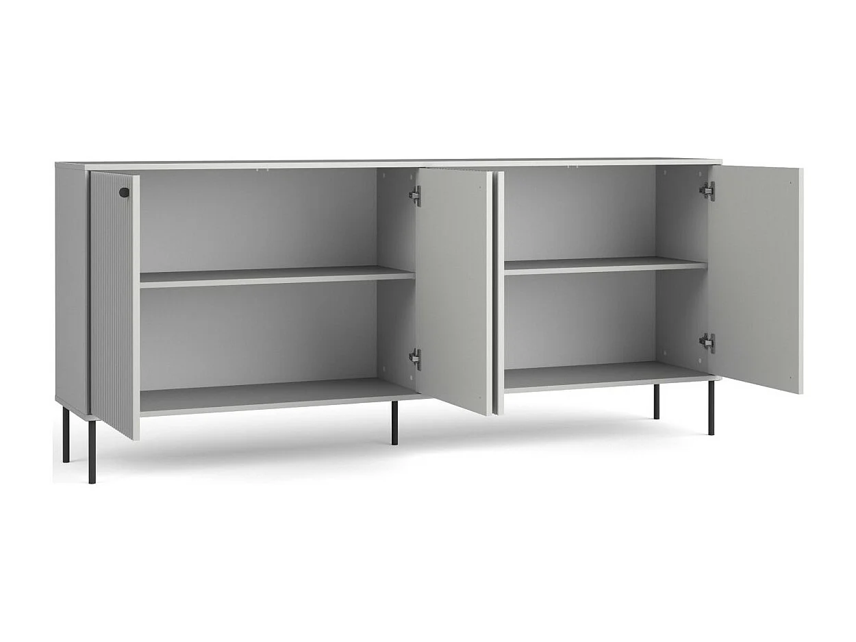 Comedor completo ISIS: Aparador, Buffet, Vitrina y Mesa Extensible.