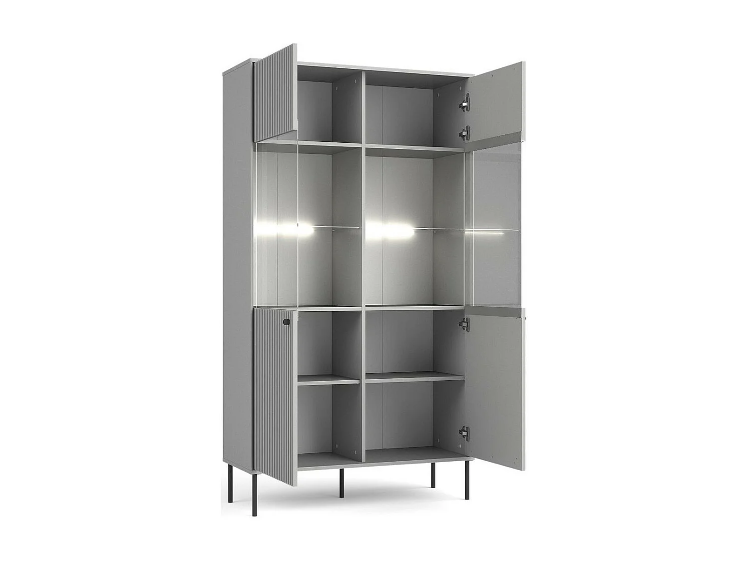 Ensemble de meubles : Meuble TV, vitrine, petit buffet et table basse - Collection ISIS