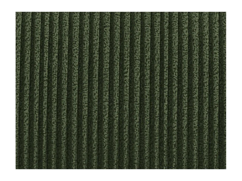 Canapé d'angle modulable avec pouf en velours côtelé vert NOUMARA