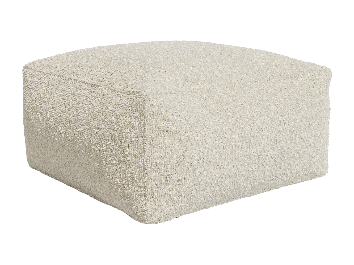 Modulerbar hjørnesofa med puff i beige boucle-stoff NOUMARA