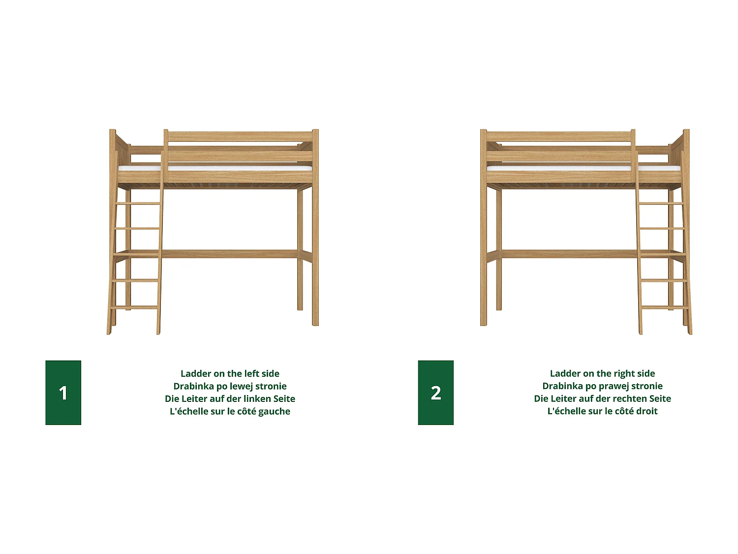 HOCHBETT N04 Eiche Natur 100x190