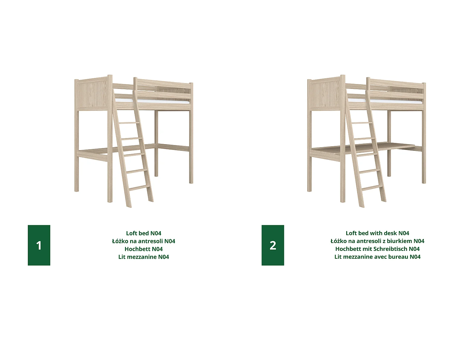 HOCHBETT N04 Sonoma Eiche 80x180