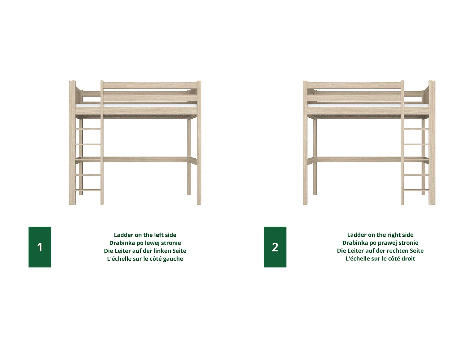 HOCHBETT N06 Sonoma Eiche 80x200