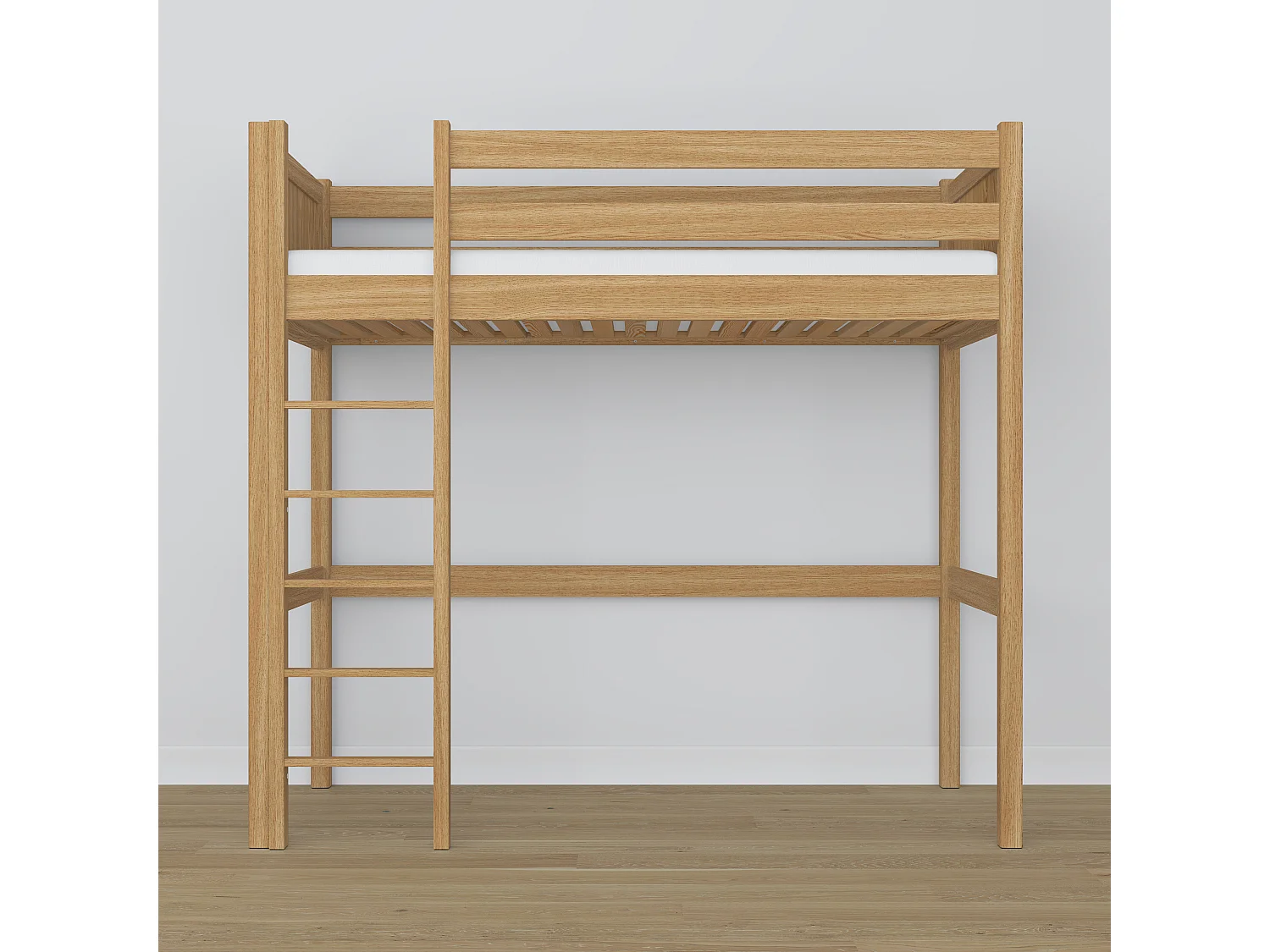 Lit mezzanine en chêne N06 Chêne Naturel 120x180