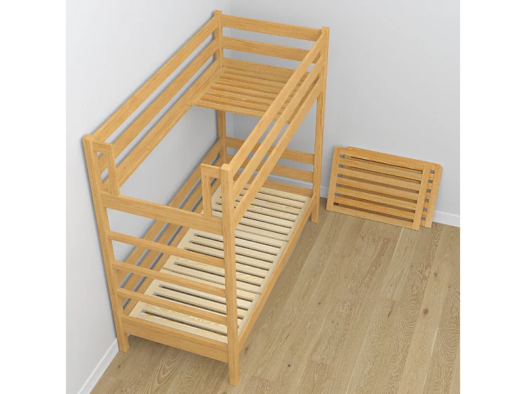 ETAGENBETT N03 mit Schublade Naturkiefer 100x190