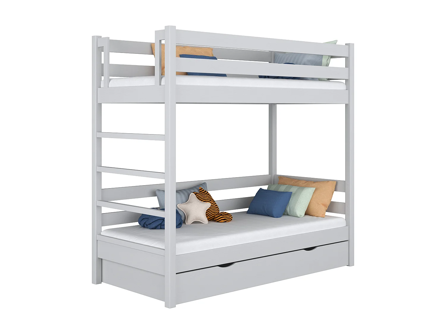 ETAGENBETT N03 mit Schublade Grau 100x200