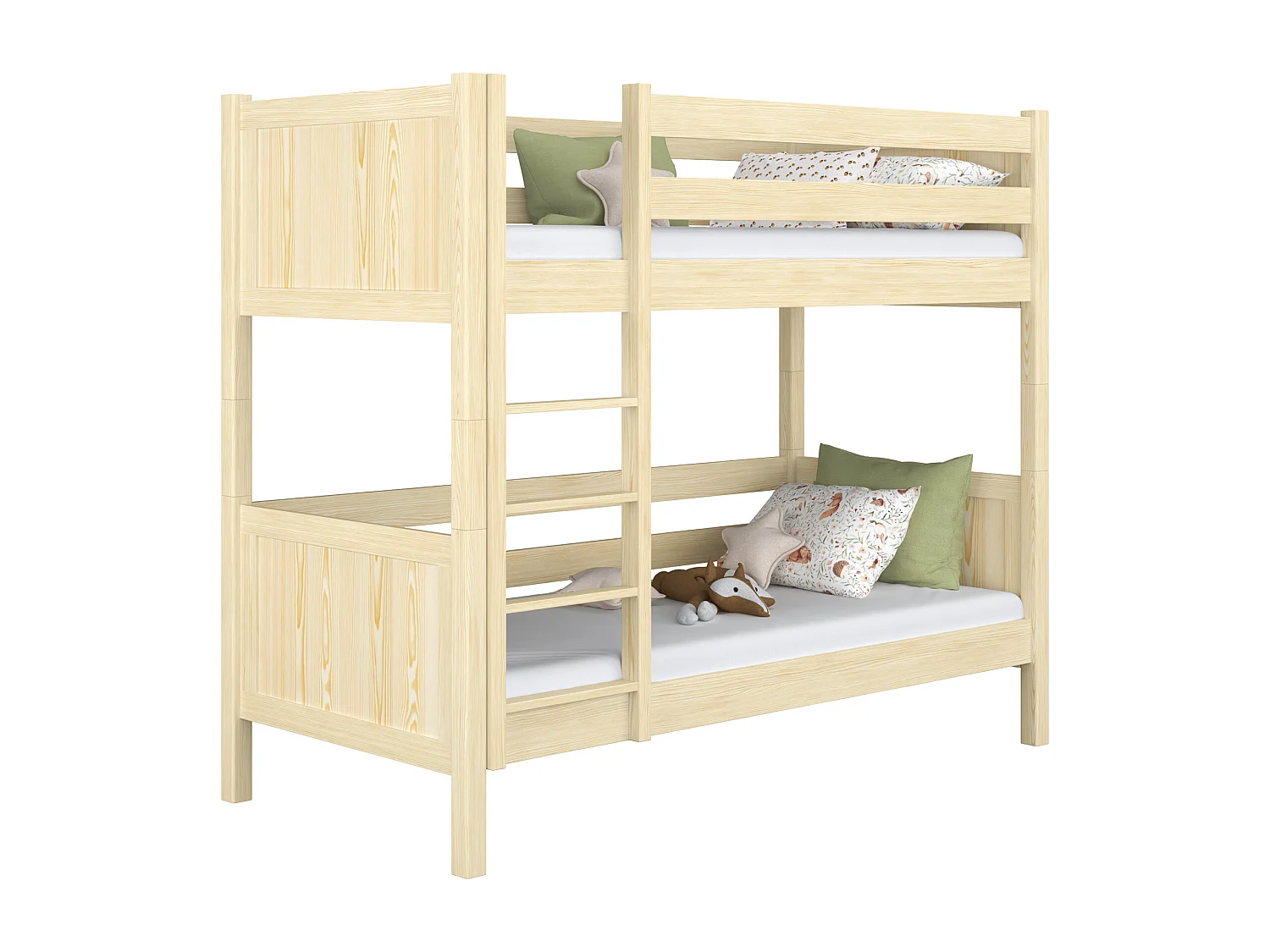 Lit superposé en bois N02 Pin Clair 90x180