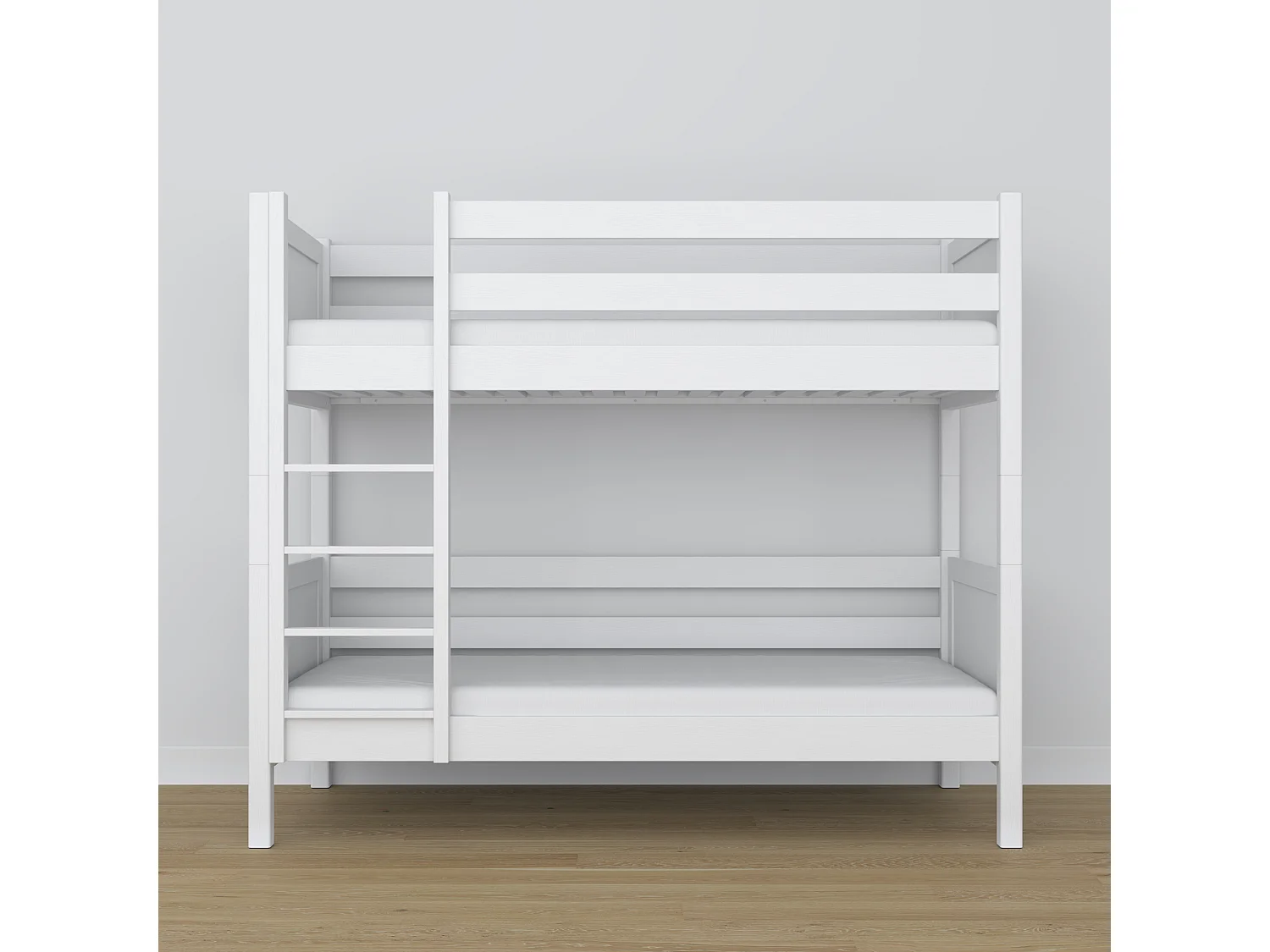 Lit superposé en bois N02 Blanc 120x190