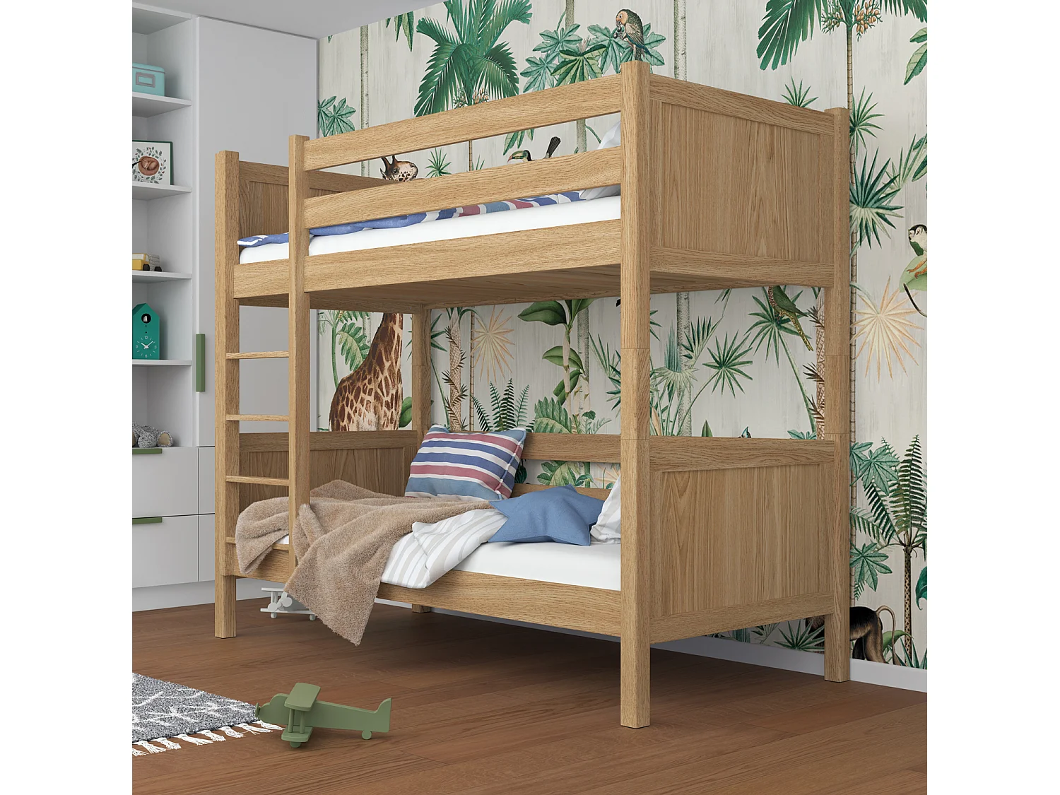 ETAGENBETT N02 Eiche Natur 120x190