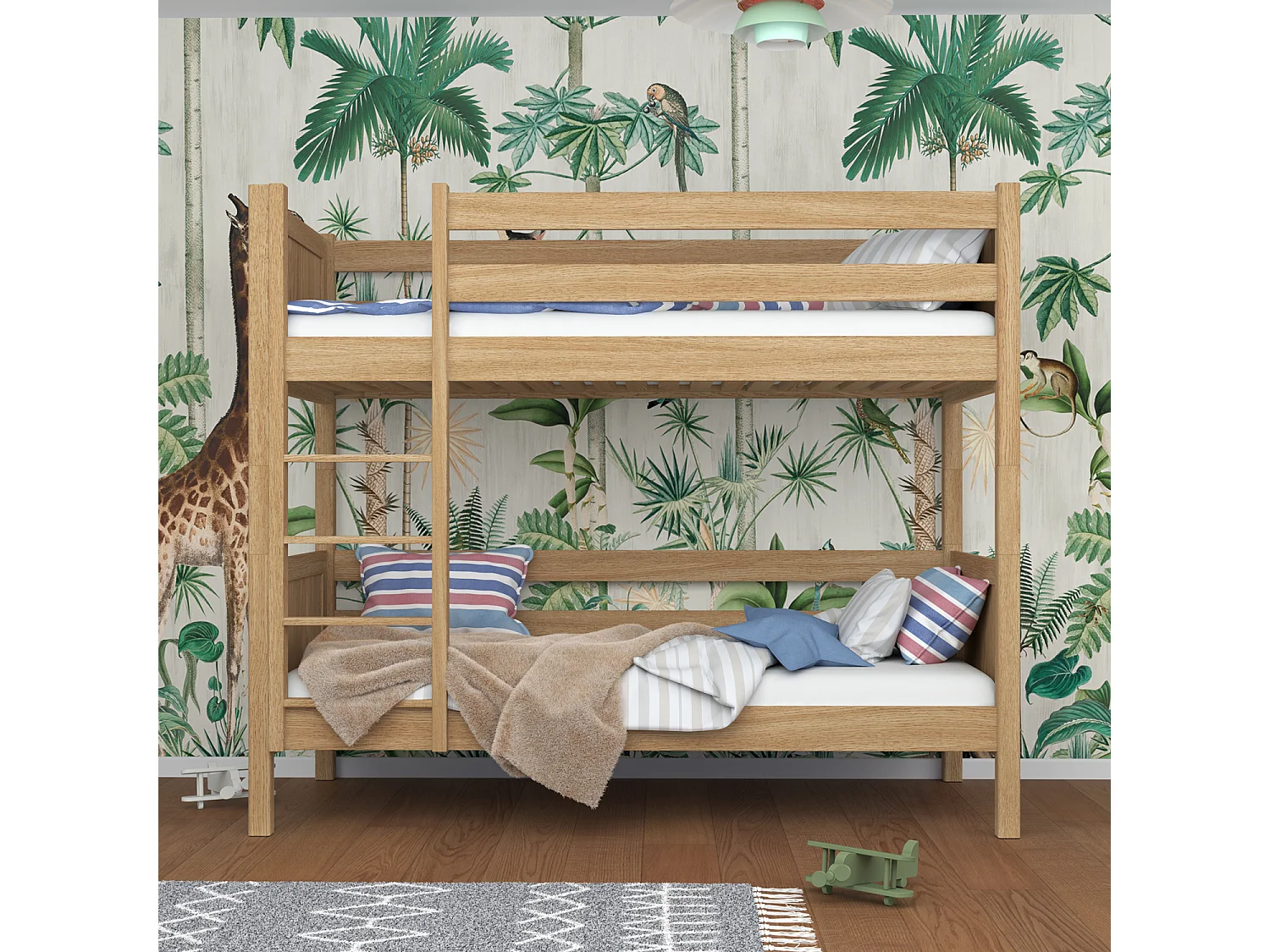 ETAGENBETT N02 Eiche Natur 90x180