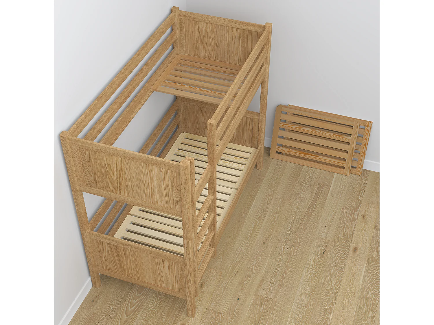 ETAGENBETT N02 Eiche Natur 90x180