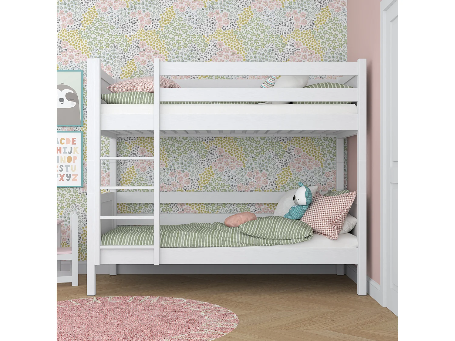 ETAGENBETT N02 Weiß 80x180