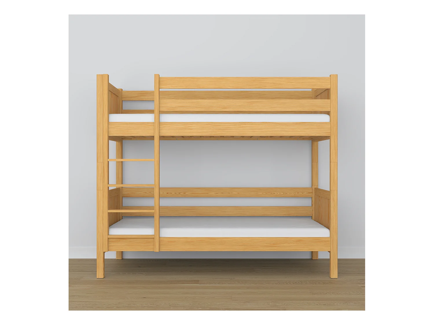 Lit superposé en bois N02 Pin Naturel 100x180