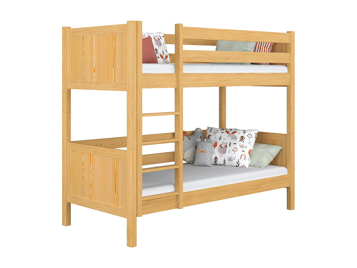 Lit superposé en bois N02 Pin Naturel 100x180