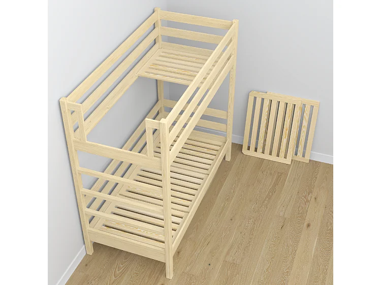 ETAGENBETT N03 mit Schublade Klare Kiefer 100x180