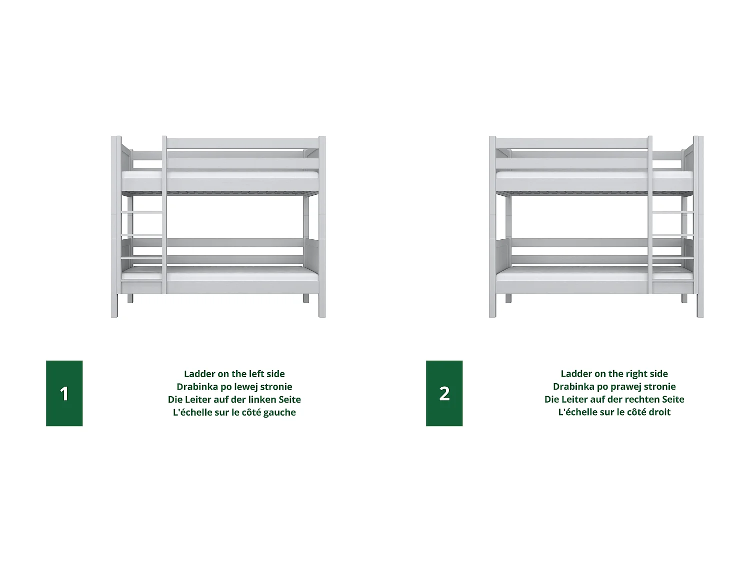 ETAGENBETT N02 Grau 120x200