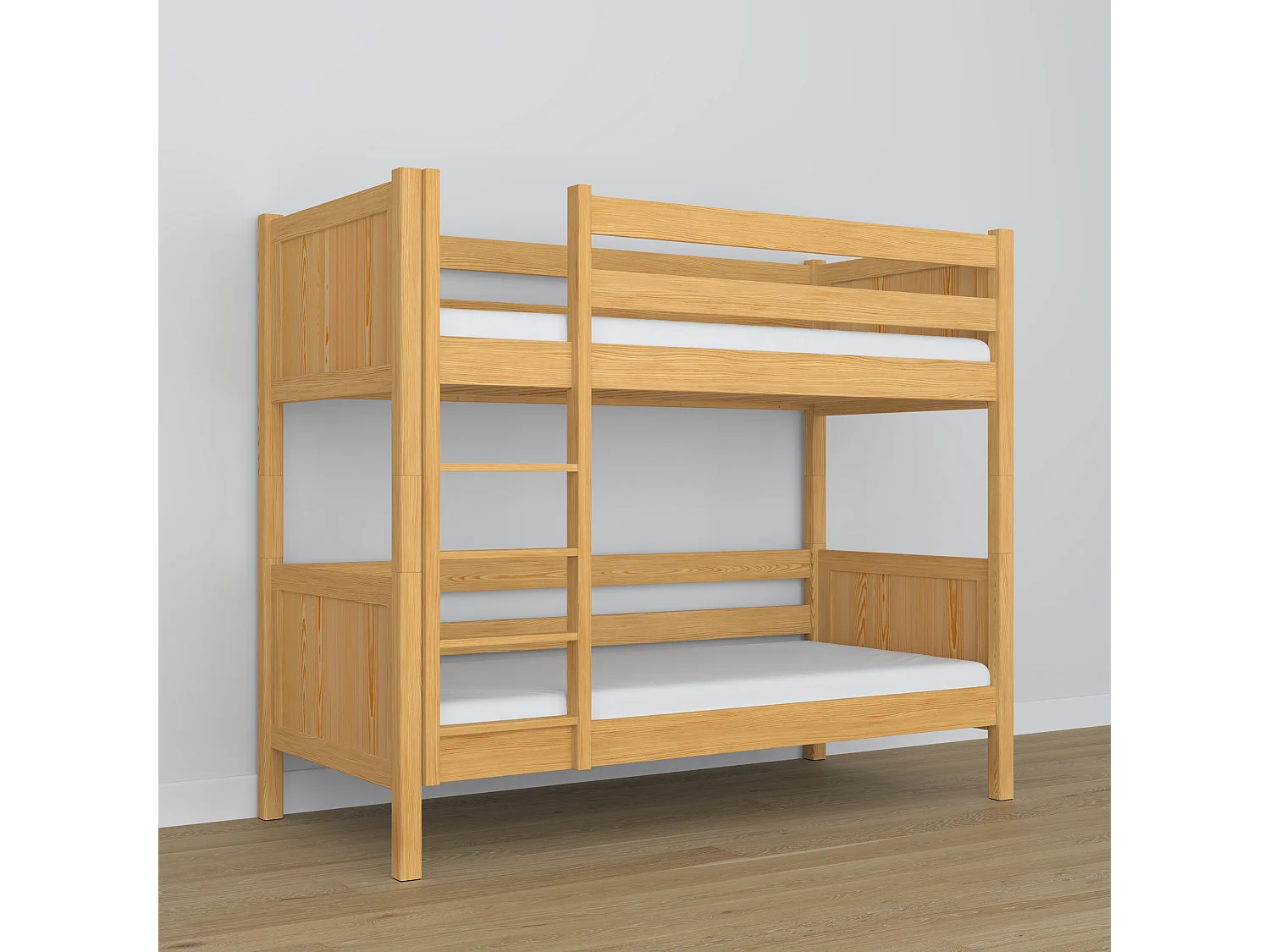 Lit superposé en bois N02 Pin Naturel 90x180