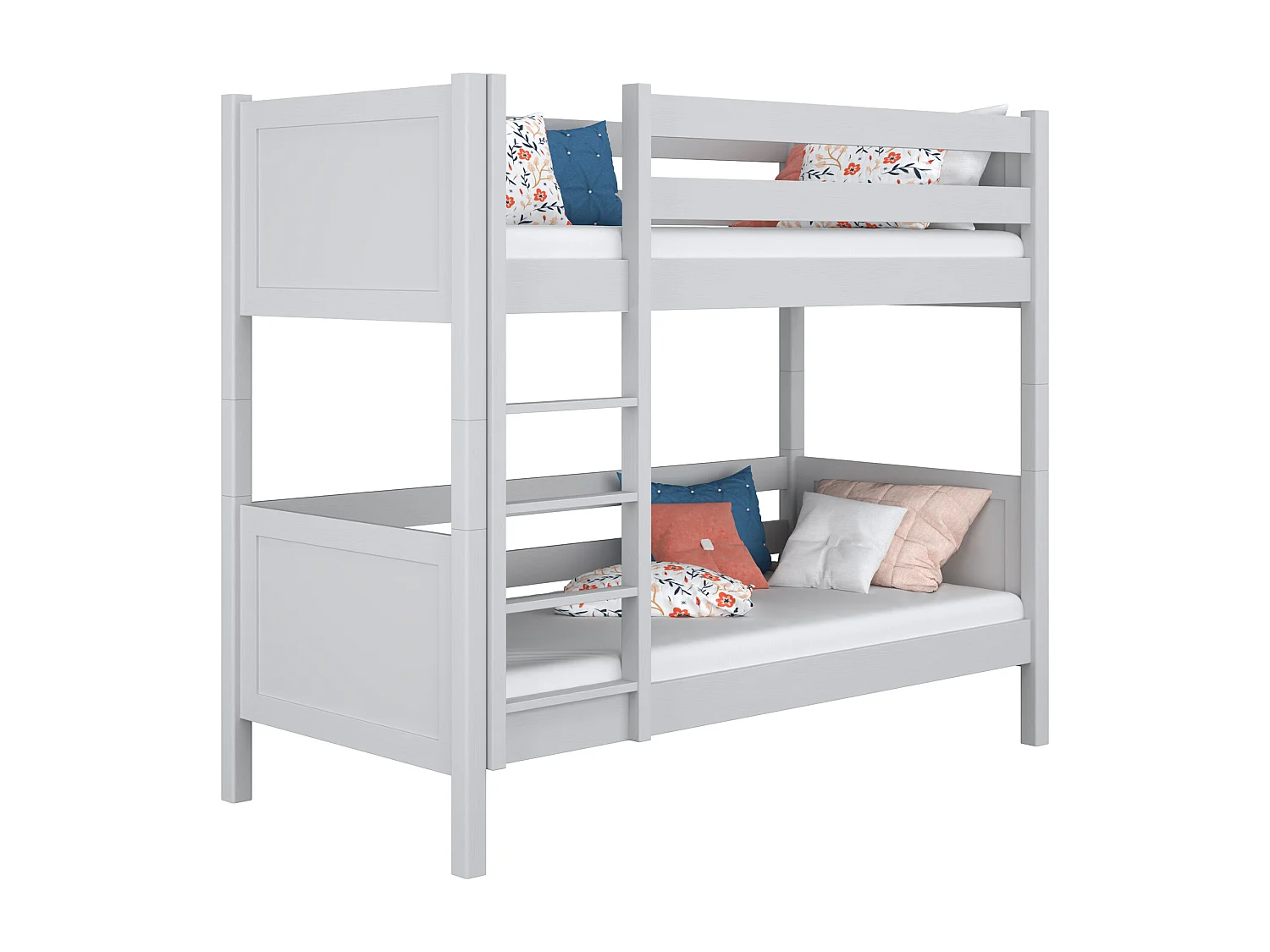 Lit superposé en bois N02 Gris 90x180