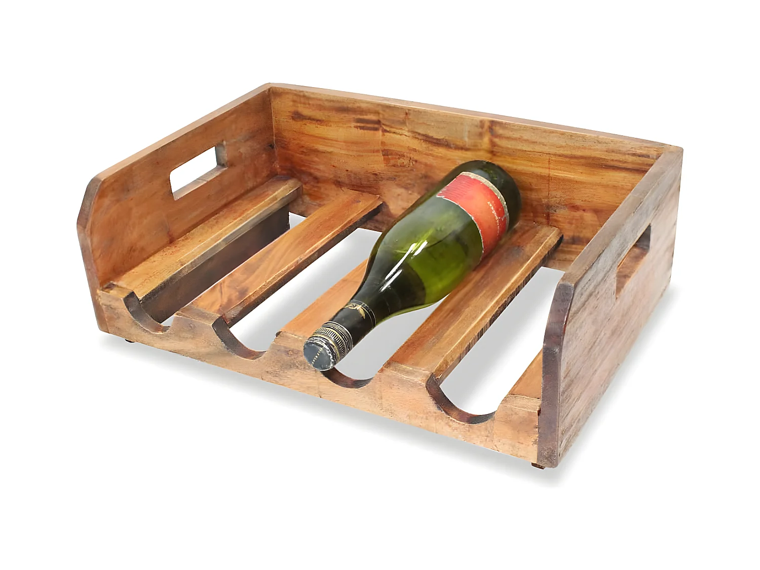 Casier à bouteilles 4 pcs pour 16 bouteilles Bois recyclé