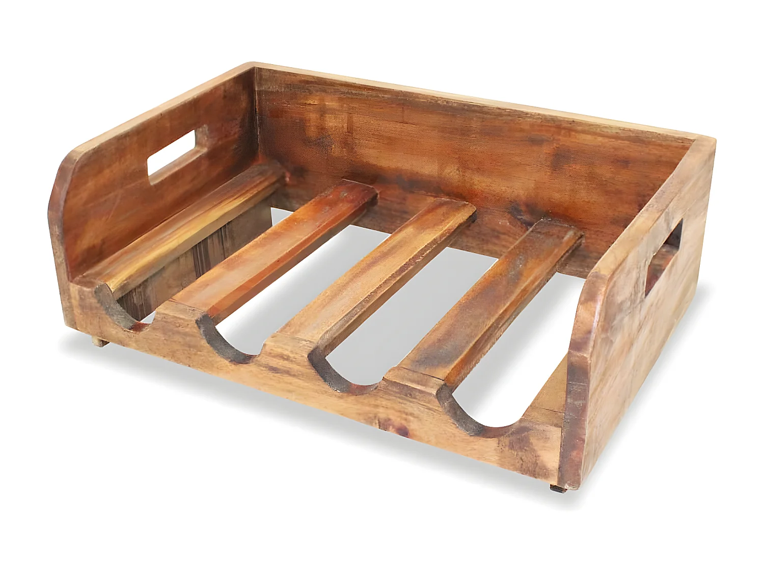 Casier à bouteilles 4 pcs pour 16 bouteilles Bois recyclé