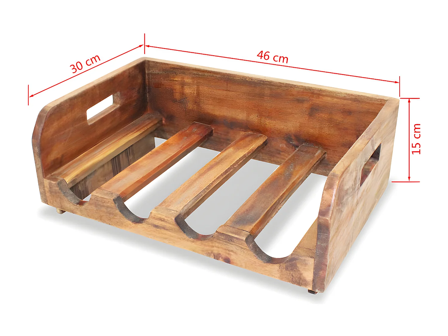 Casier à bouteilles 4 pcs pour 16 bouteilles Bois recyclé