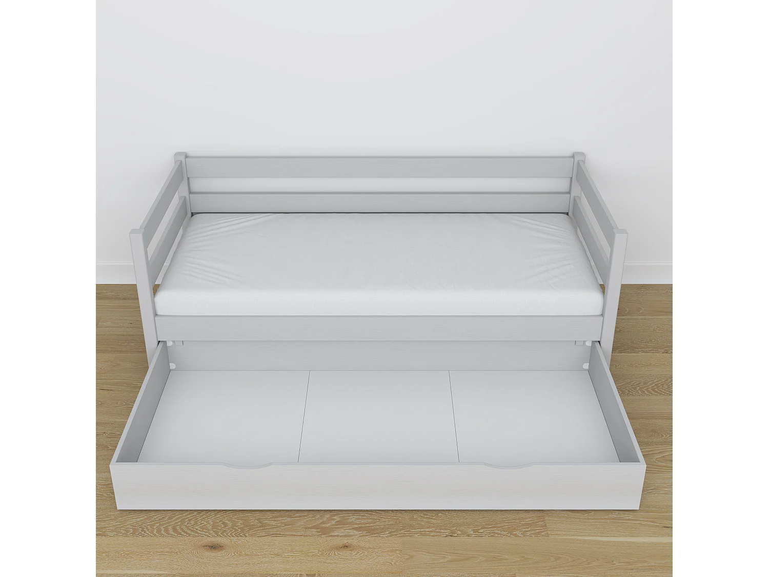 Lit banquette en bois - avec tiroir N01 Gris 100x180