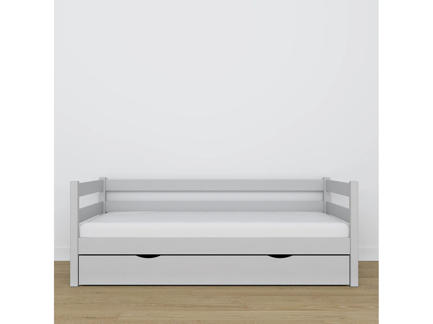 Lit banquette en bois - avec tiroir N01 Gris 80x190