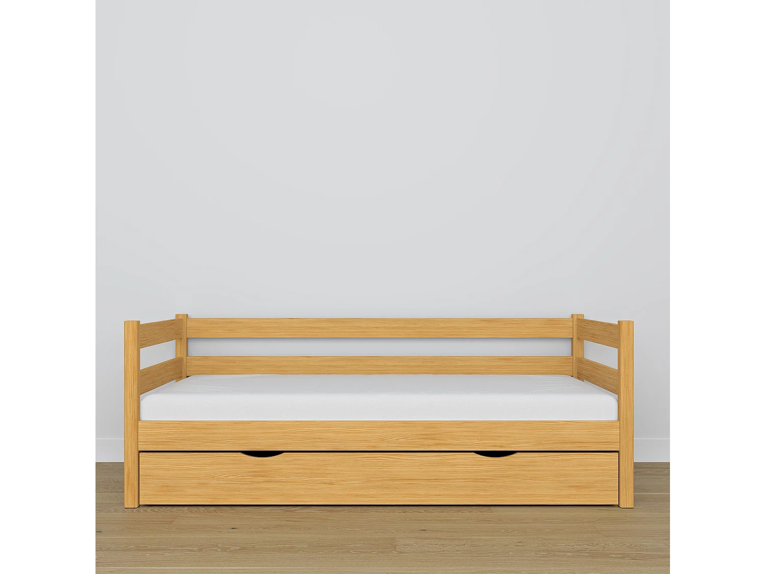 Lit banquette en bois - avec tiroir N01 Pin Naturel 100x180