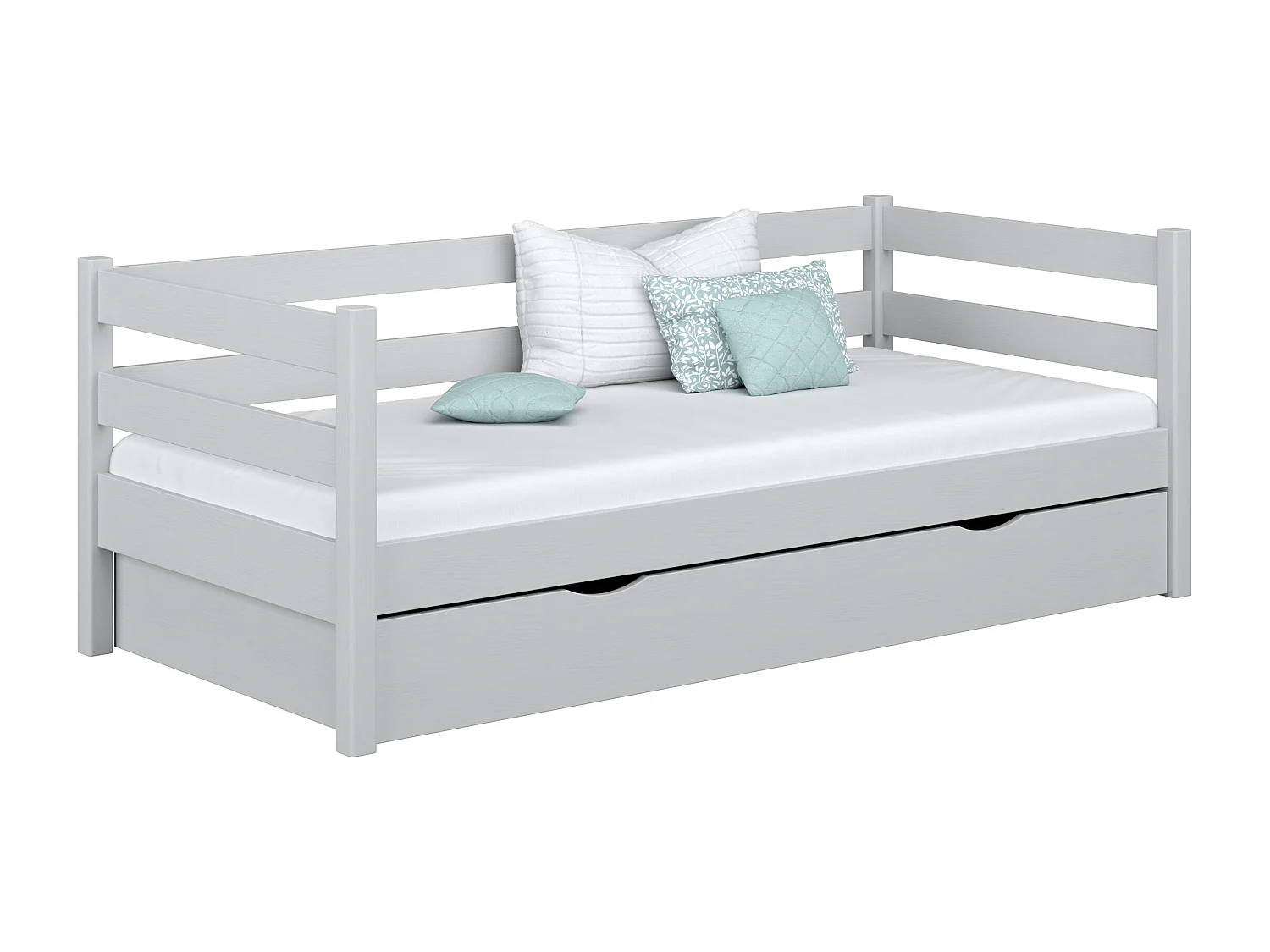 Lit banquette en bois - avec tiroir N01 Gris 90x200