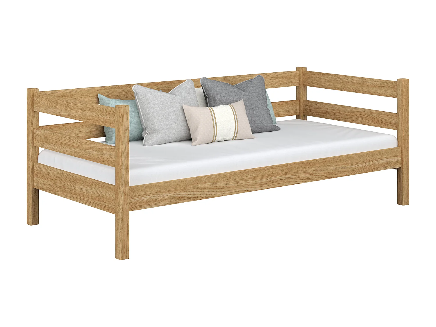 Lit banquette en chêne N01 Chêne Naturel 120x200