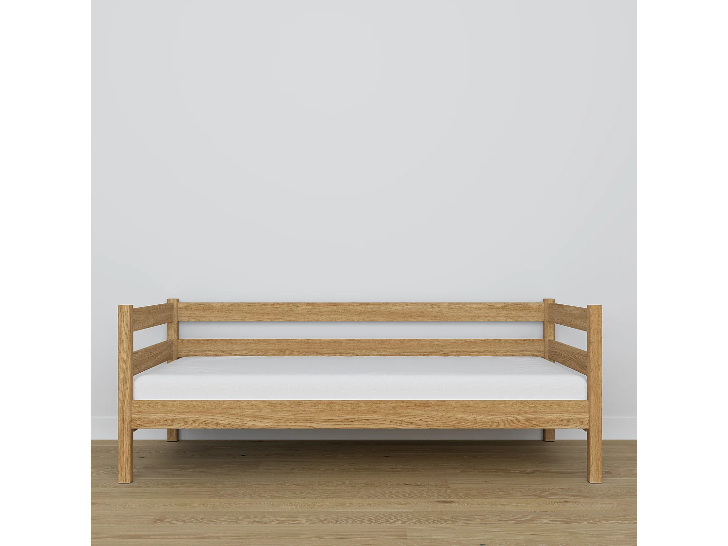 Lit banquette en chêne N01 Chêne Naturel 120x200