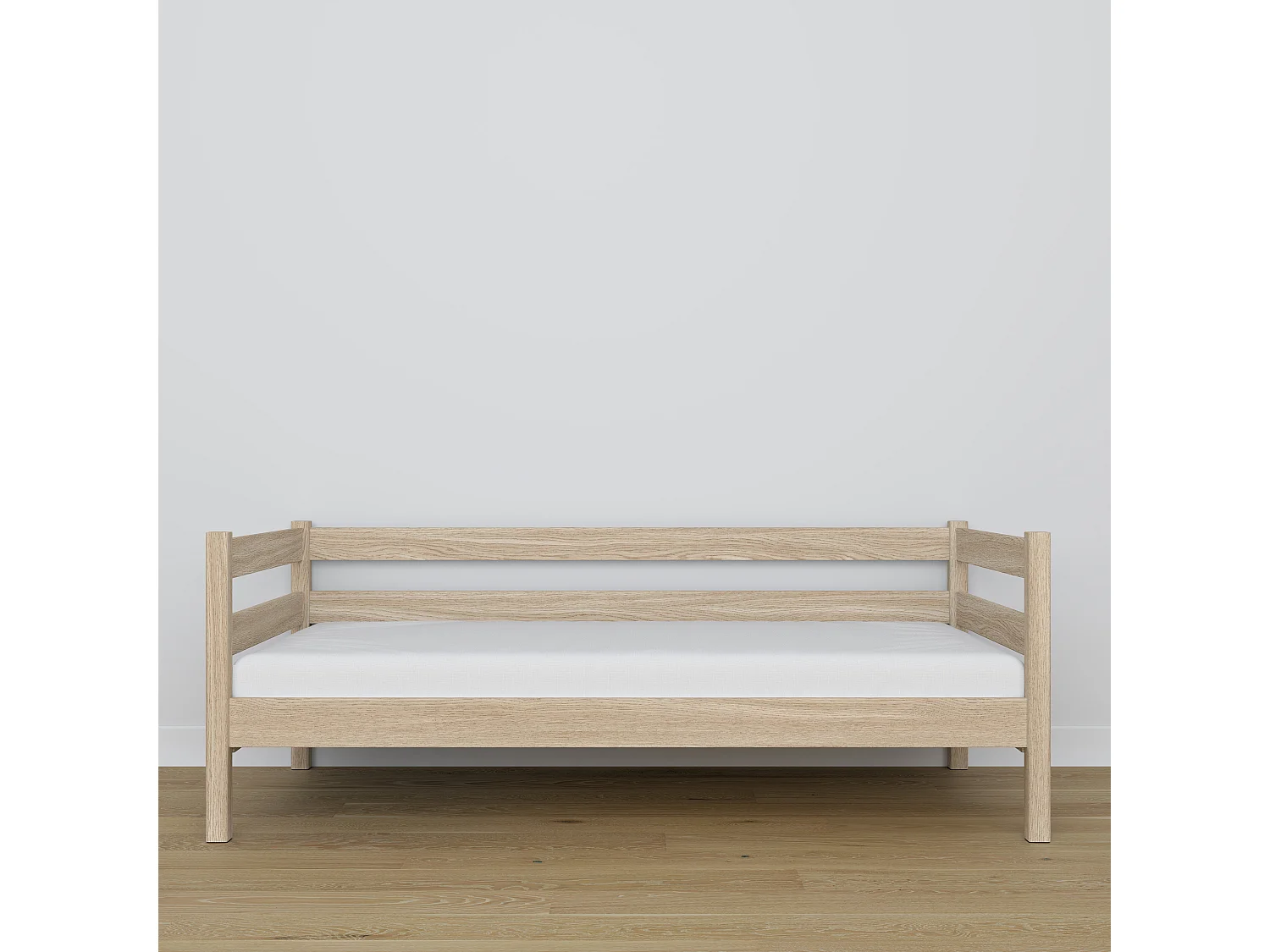 Lit banquette en chêne N01 Chêne Blanchi 80x180