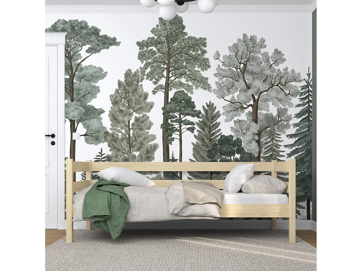 Lit banquette en bois N01 Pin Clair 90x190