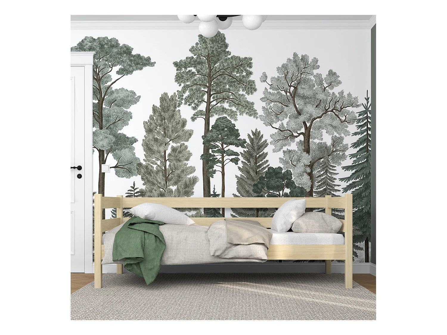 Lit banquette en bois N01 Pin Clair 90x190
